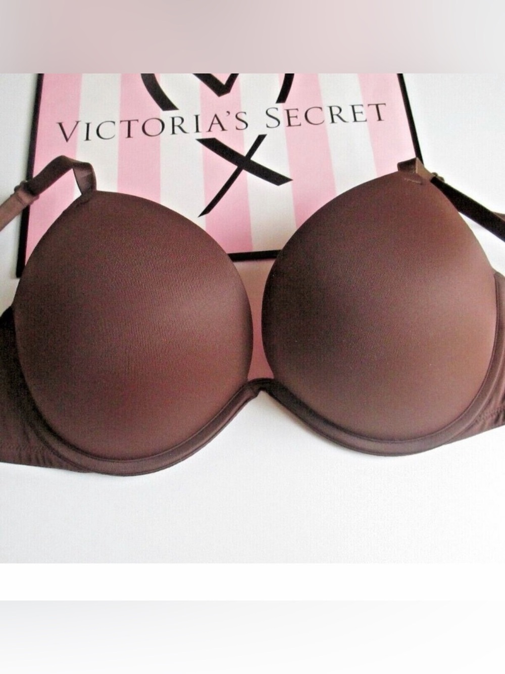Pink Victoria's Secret Brown Smooth T-Shirt Bra 34B